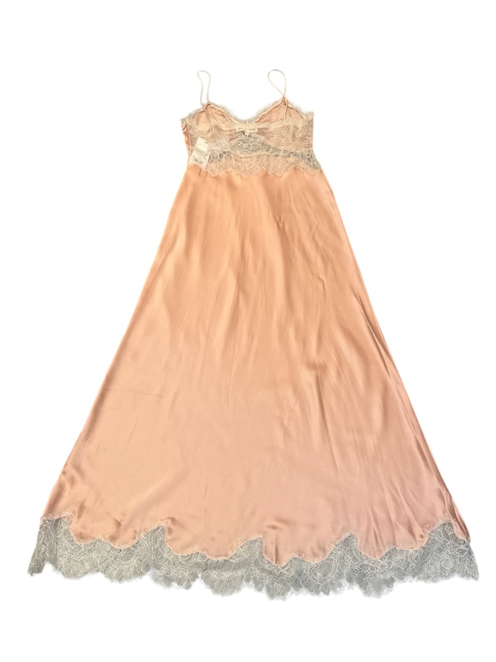 LoveShackFancy Orianne Maxi Slip Dress, Peche - Picture 10 of 13
